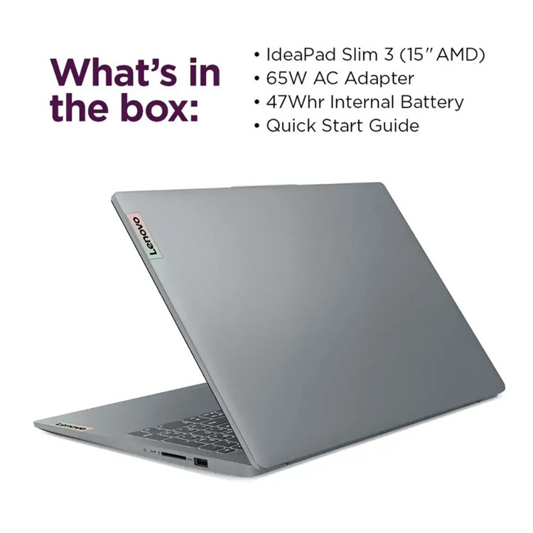 Lenovo IdeaPad Slim 3 15ABR8 15.6" IPS FHD (Ryzen 7-5825U/16GB/512GB SSD/W11 Home) Arctic Grey (US Keyboard) vista 4