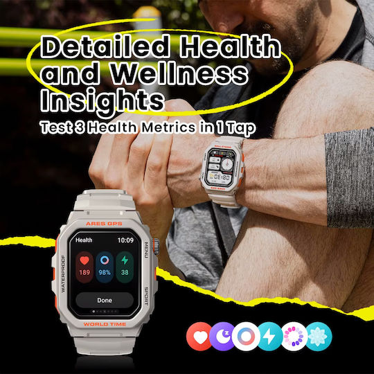 Zeblaze Ares GPS 47mm Smartwatch with Heart Rate Monitor (Black) view 6