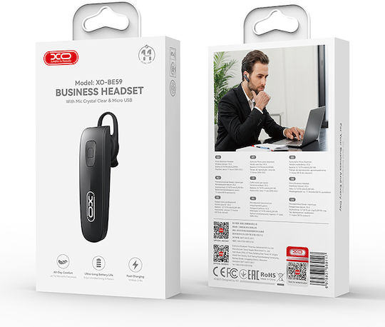 XO BE59 In-ear Bluetooth Handsfree Headset with Sweat Resistance Black view 5