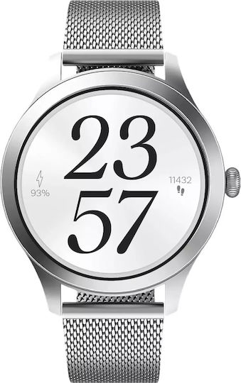MaxCom FW44 2 Stainless Steel 46mm Smartwatch with SIM and Heart Rate Monitor (Silver) view 2