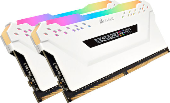 Corsair Vengeance RGB Pro White DDR4 32GB RAM with 2x16GB Modules and Speed 3200 for Desktop CMW32GX4M2E3200C16W