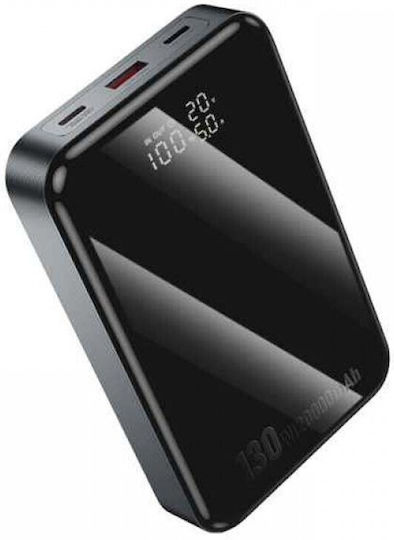 Hoco Q30 Power Bank 10000mAh 33W with USB-A Port and USB-C Port Gray