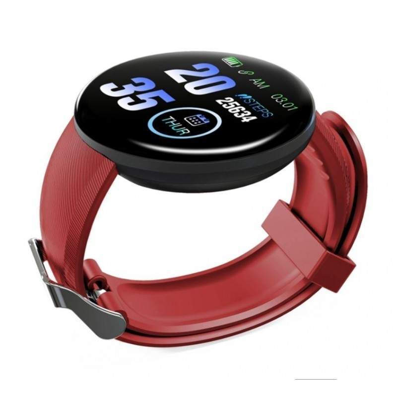 Smartwatch with Heart Rate Monitor (Red) view 3