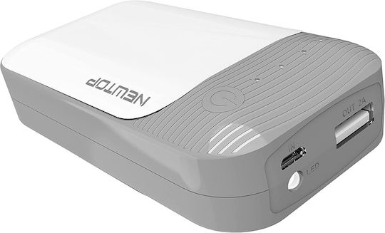 Newtop PB18 Power Bank 5200mAh with USB-A Port White / Grey vista 2