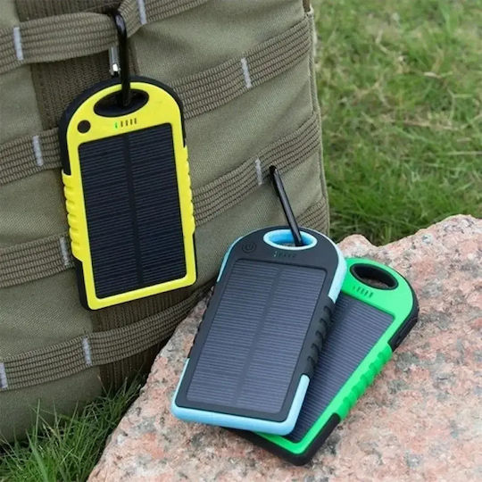 Setty Solar Power Bank 5000mAh with 2 USB-A Ports Blue view 3