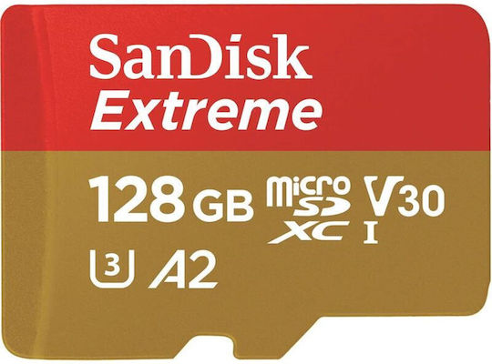 Sandisk Extreme microSDXC 128GB U3 V30 A2 UHS-I 190MB/s with Adapter