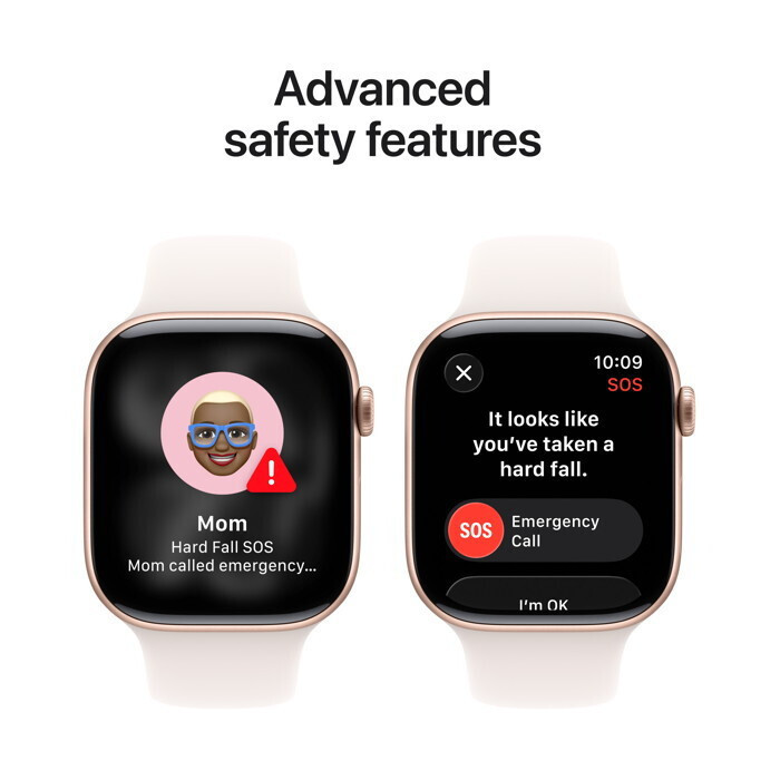 Apple Watch Series 11 Aluminium 46mm Waterproof with Heart Rate Monitor (Rose Gold Aluminium Case with Light Blush Sport Band - M/L) view 7