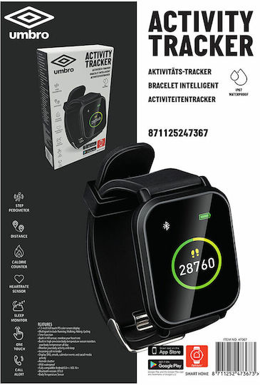 Umbro 47367 Smartwatch with Heart Rate Monitor (Black) view 3