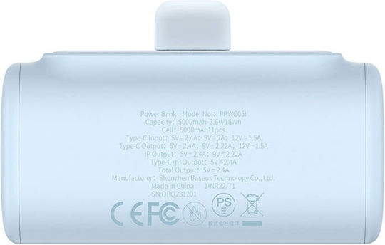 Baseus Compact Lightning Edition Power Bank 5000mAh 20W with USB-C Port Blue view 6