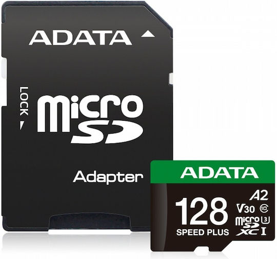 Adata microSDXC 128GB U3 V30 A2 UHS-I 180MB/s with Adapter view 1