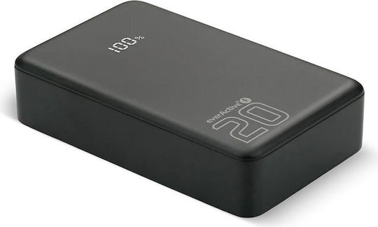 everActive EB-22QB Power Bank 20000mAh 20W with USB-A Port and 2 USB-C Ports Black