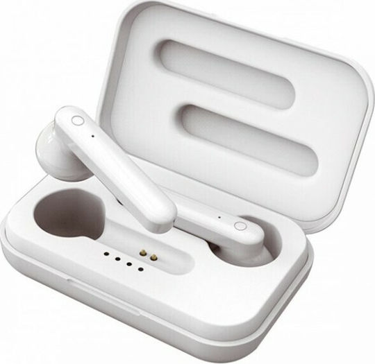 Platinet PM1040W Earbud Bluetooth Handsfree Earphones with Charging Case White view 2