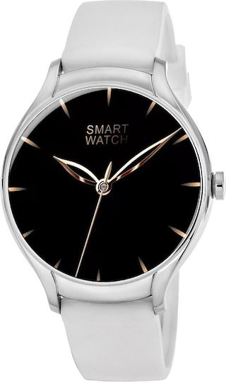3Guys 3GW5134 40mm Smartwatch with Heart Rate Monitor (White)