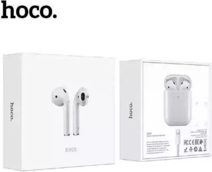 Hoco EW25 Earbud Bluetooth Handsfree Earphones with Charging Case White view 5