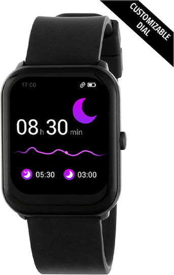 Marea B59008-1 44mm Smartwatch with Heart Rate Monitor (Black) view 1