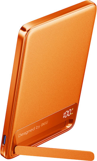 Iniu MagPro Slim MagSafe Power Bank 5000mAh 15W with USB-C Port Orange