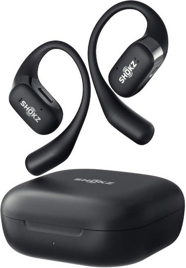 Shokz OpenFit Air Open Ear Bluetooth Handsfree Earphones with Sweat Resistance and Charging Case Black vue 5