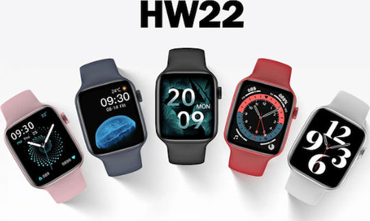 HW22 44mm Smartwatch with Heart Rate Monitor (Black) view 5