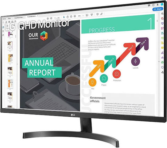 LG Quad HD IPS HDR Monitor 32" QHD 2560x1440 with Response Time 5ms GTG view 2