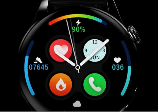 Alfa Care Kepler S25 Aluminium Smartwatch with Heart Rate Monitor (Black) view 2