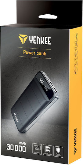 Yenkee YPB 3010 Power Bank 30000mAh with 2 USB-A Ports Black view 2