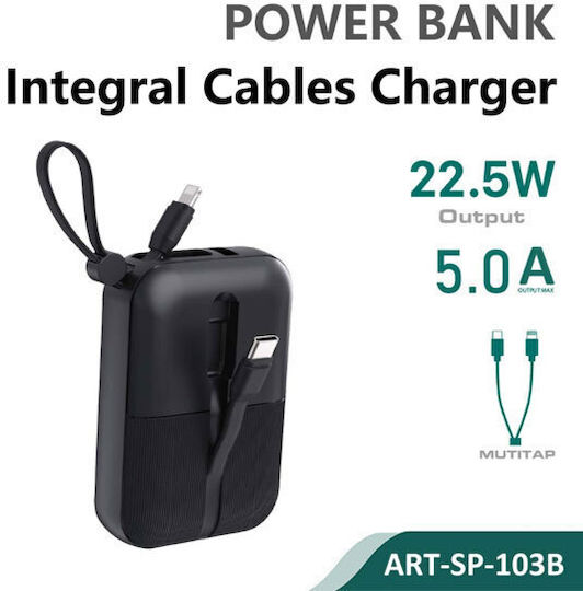 SiiPro SP-103B Power Bank 9000mAh 22.5W Power Delivery Black