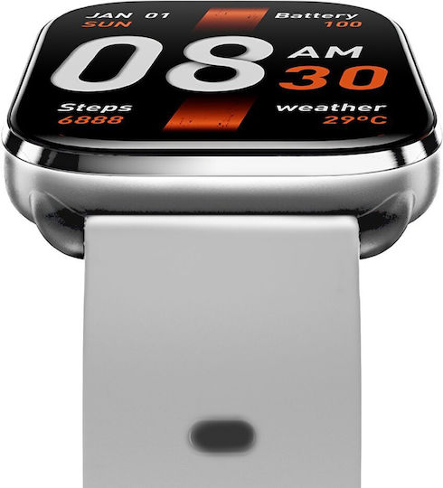 QCY Gs S6 Smartwatch with Heart Rate Monitor (Gray) view 3