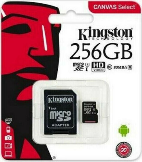 Kingston Canvas Select Plus microSDXC 256GB U3 V30 A1 UHS-I 100MB/s with Adapter view 6