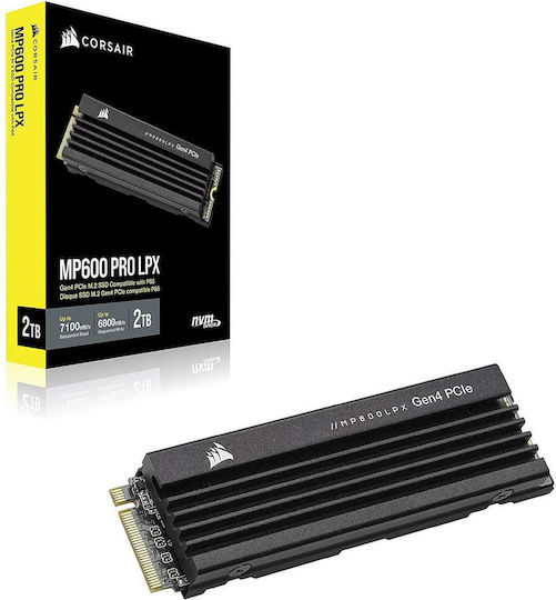 Corsair MP600 Pro LPX SSD 2TB M.2 Type with PCI Express 4.0 Connection and Heatsink PS5 Compatible CSSD-F2000GBMP600PLP view 5