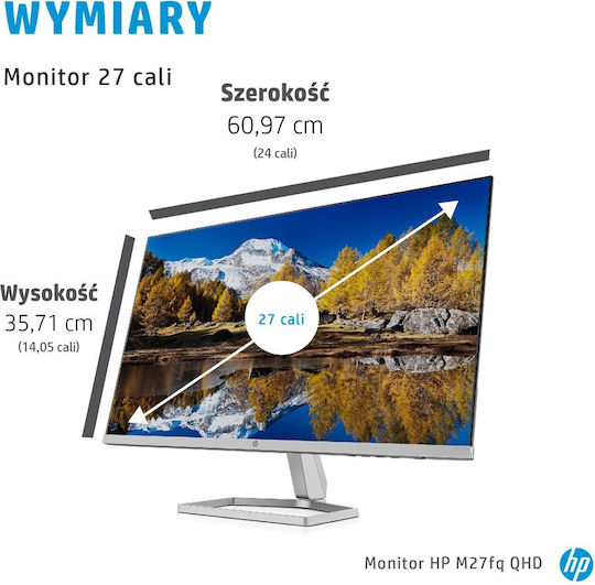 HP M27fq IPS Monitor 27" QHD 2560x1440 with Response Time 5ms GTG view 8