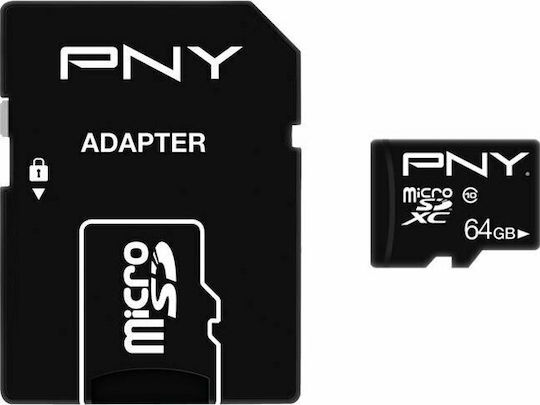 PNY microSDXC 64GB U1 UHS-I 100MB/s with Adapter view 3