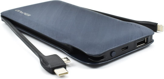 Awei P510K Power Bank 10000mAh with USB-A Port Blue