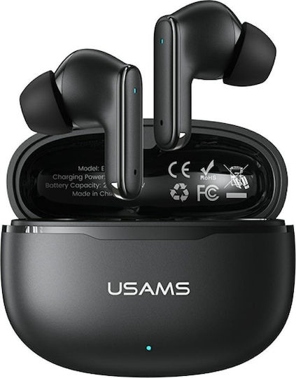 Usams E05 In-ear Bluetooth Handsfree Earphones with Charging Case Black view 1
