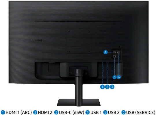 Samsung M7 M70D VA HDR Smart Monitor 32" 4K 3840x2160 with Response Time 4ms GTG vue 5