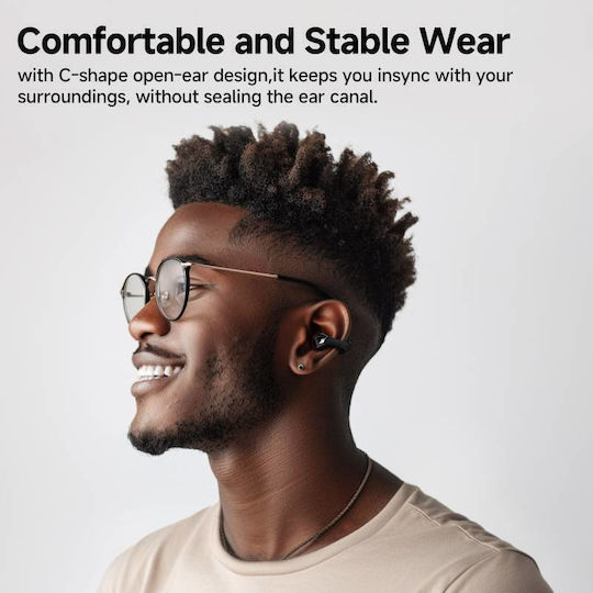 QCY Crossky C30 Open Ear Bluetooth Handsfree Earphones with Sweat Resistance and Charging Case White view 2