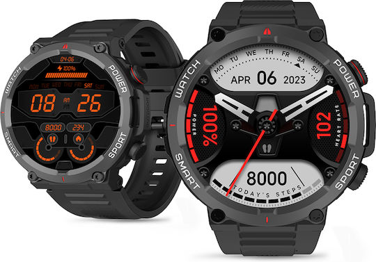 BlackView W50 47mm Smartwatch with Heart Rate Monitor (Black) view 9
