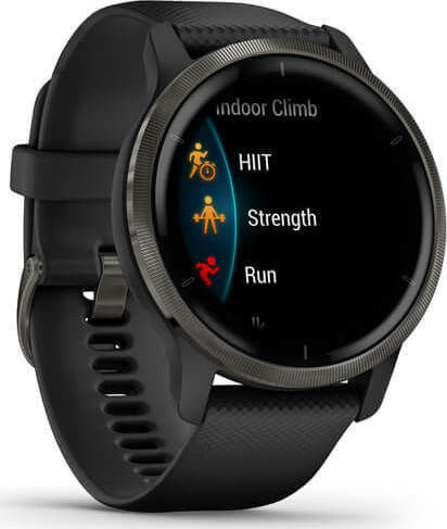 Garmin Venu 2 Stainless Steel 45mm Waterproof Smartwatch with Heart Rate Monitor (Slate / Black) view 3