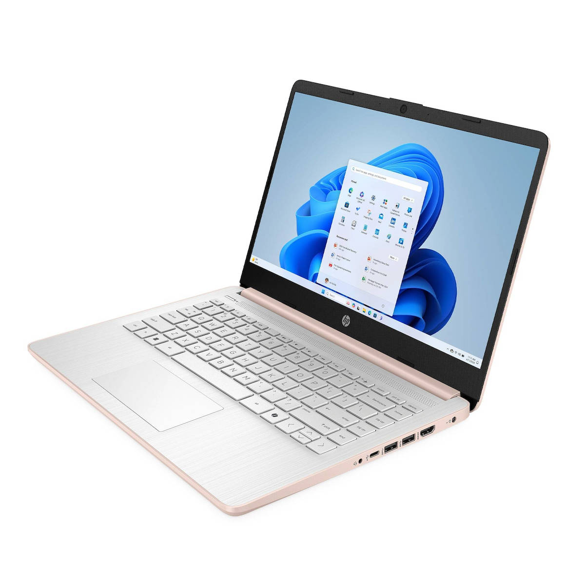 HP 14-dq3015dx 14" (Celeron-N4500/4GB/64GB Flash Storage/W11 S) Pale Rose Gold (US Keyboard) view 3