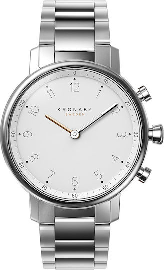 Kronaby Nord Hybrid Stainless Steel 38mm Waterproof Smartwatch (Silver)