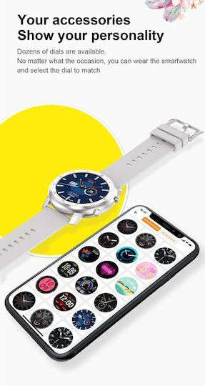 Pacific 17-1 Smartwatch with Heart Rate Monitor (Silver) vista 6