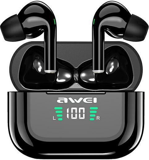 Awei T29P In-ear Bluetooth Handsfree Earphones with Sweat Resistance and Charging Case Black Ansicht 4