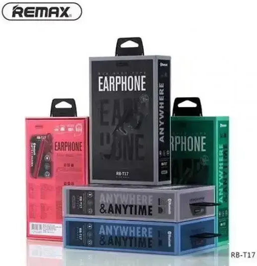 Remax RB-T17 Earbud Bluetooth Handsfree Earphone Gray view 3
