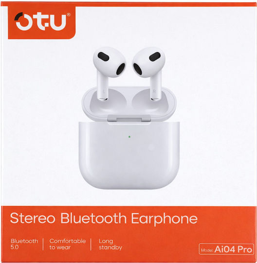 OTU AI-10 In-ear Bluetooth Handsfree Earphones with Charging Case White view 3