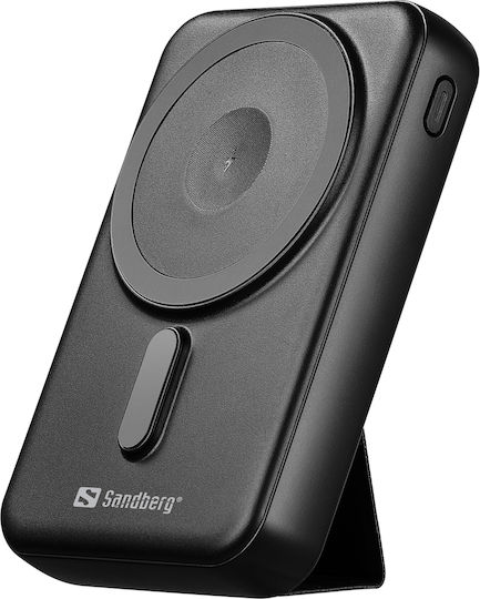 Sandberg Mag Wireless MagSafe Power Bank 10000mAh 22.5W with USB-A Port and USB-C Port Black