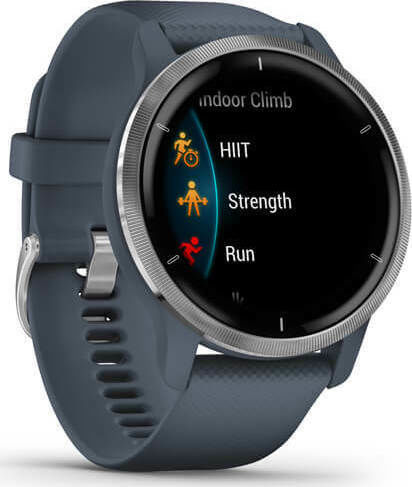 Garmin Venu 2 Stainless Steel 45mm Waterproof Smartwatch with Heart Rate Monitor (Silver / Granite) view 3