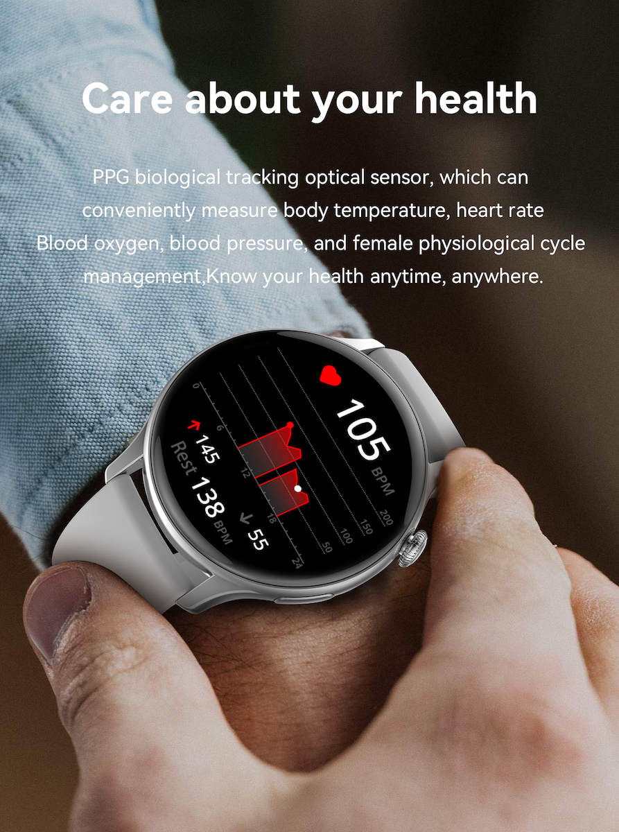 DesignoFiT Aluminium Smartwatch with Heart Rate Monitor (Black) view 6