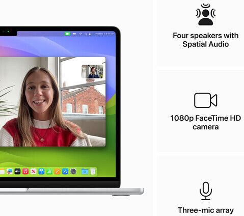 Apple MacBook Air 13" (2024) 13.6" Retina Display (M3-8-core/16GB/256GB SSD) Silver (UK Keyboard) view 3