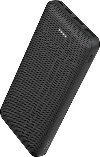 Hoco J48 Nimble Power Bank 10000mAh with 2 USB-A Ports Black