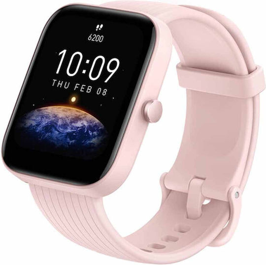 Amazfit Bip 3 Smartwatch with Heart Rate Monitor (Pink) view 2