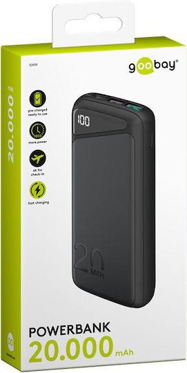 Goobay 53939 Power Bank 20000mAh 22.5W with 2 USB-A Ports and USB-C Port Power Delivery / Quick Charge 3.0 Black Ansicht 4